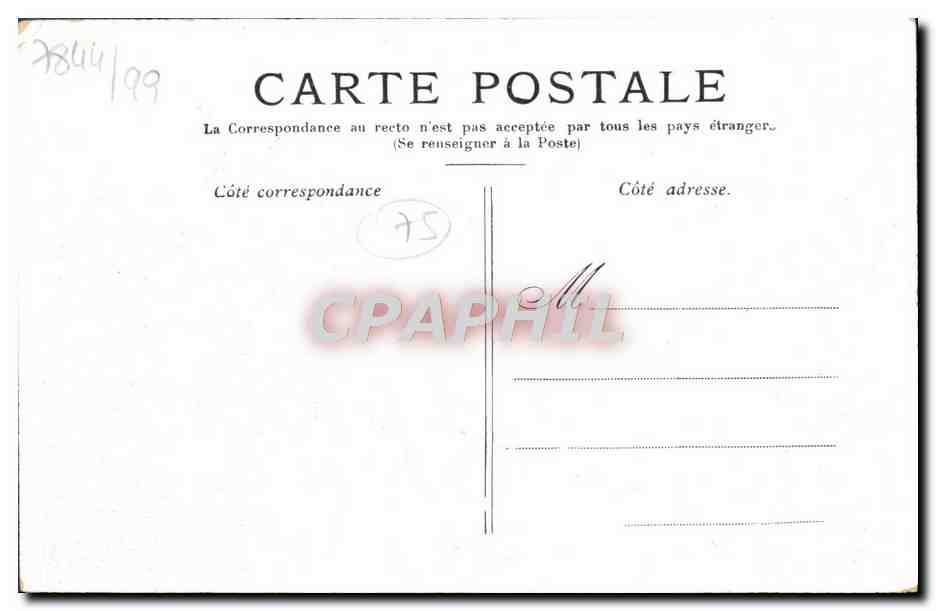 CPA Paris Arc de Triomphe aux Tuileries — Verso