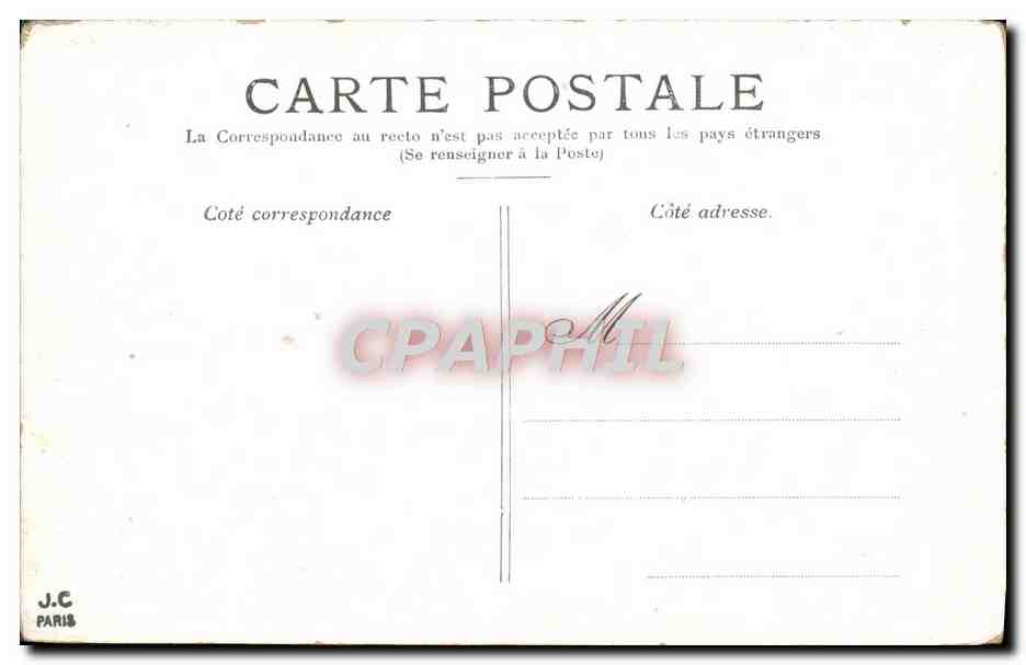 CPA Paris La Cour du Carrousel — Verso