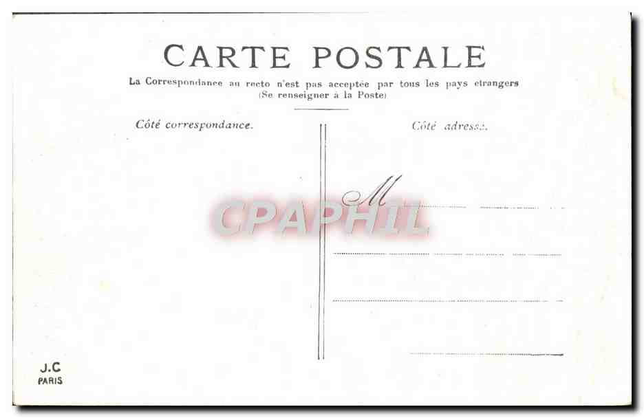 CPA Paris La Cour du Carrousel — Rückseite