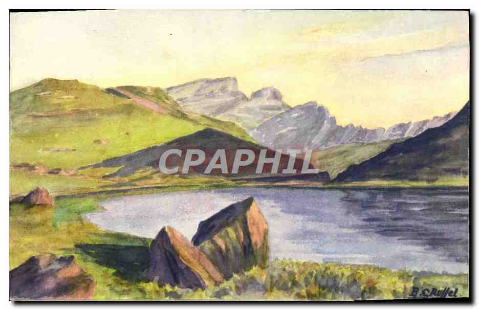 CPA Fantaisie Lac en montagne