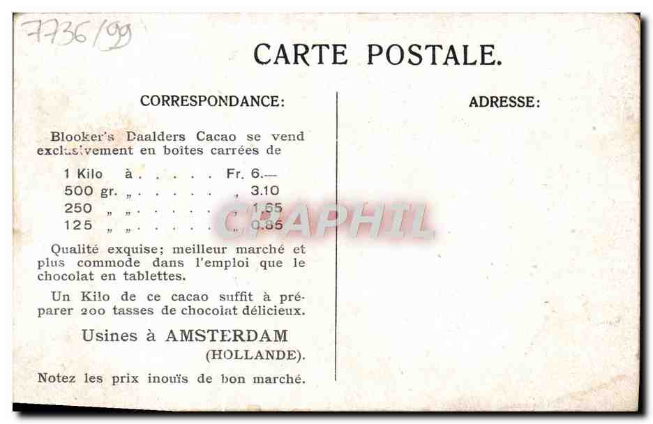 CPA Fantaisie Attelgae Cheval — Rückseite