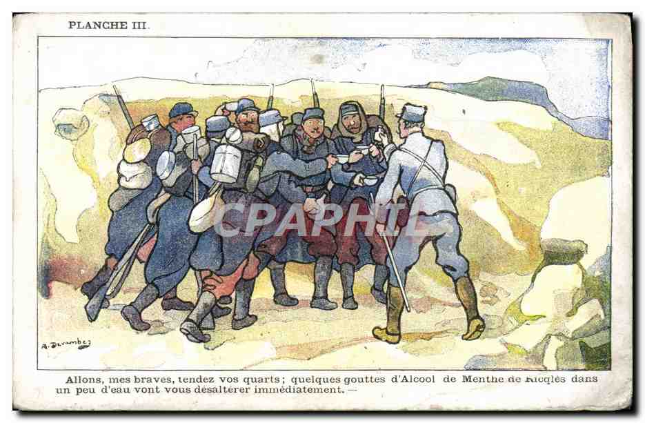 CPA Fantaisie Soldats Militaria Publicite Ricqles