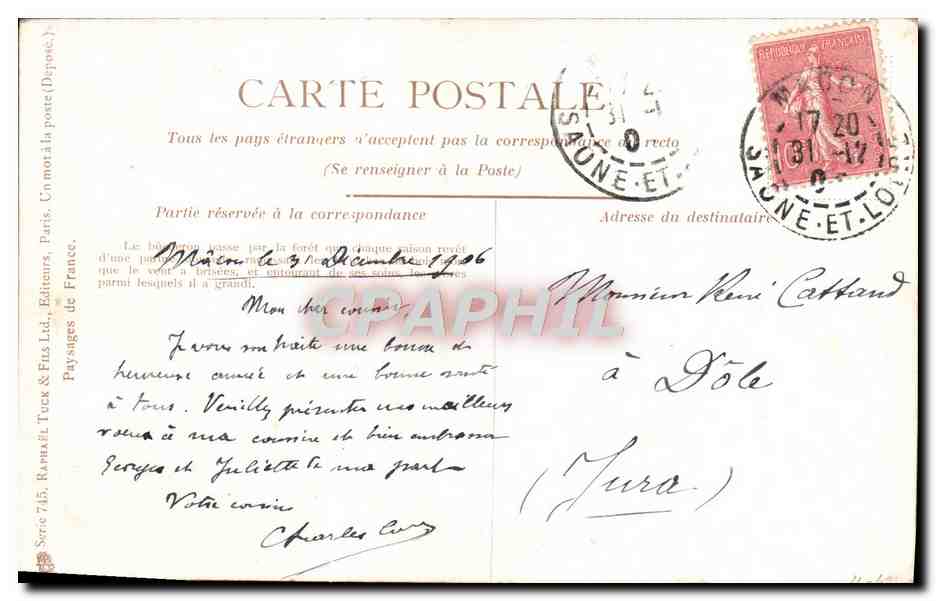 CPA Fantaisie Paysage de France — Rückseite