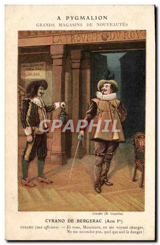 CPA Fantaisie A Pygmalion Cyrano de Bergerac
