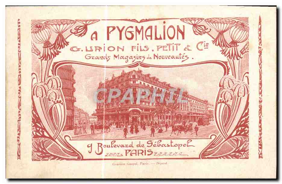 CPA Fantaisie A Pygmalion Cyrano de Bergerac — Verso