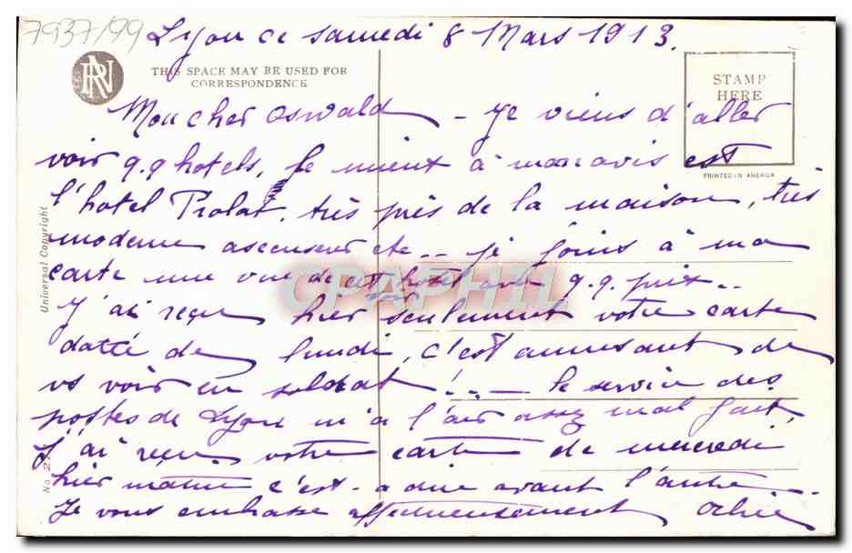 CPA Fantaisie Femme — Rückseite