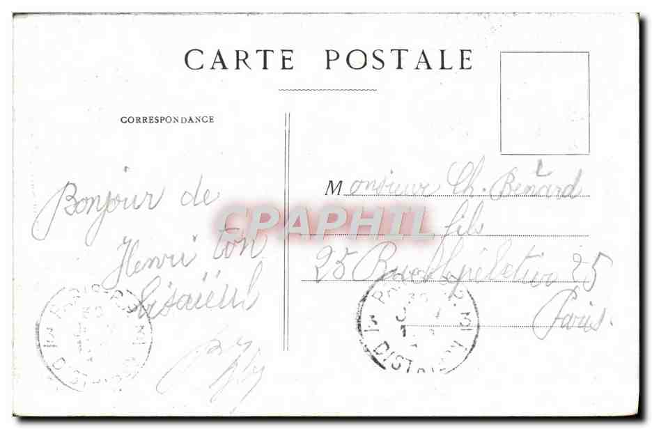 CPA La revue des Folies Bergeres 1911 Distribution des Aigles David Paris  — Back