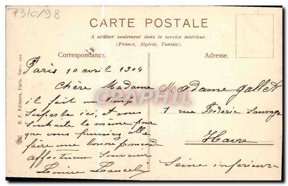 CPA Fantaisie Glaneuses Millet — Verso