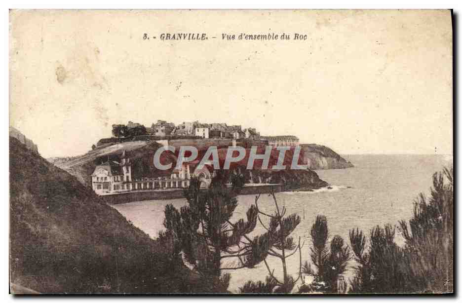 Granville — Vue d'ensemble du Roc — Éditeur A. Baillard, n°3