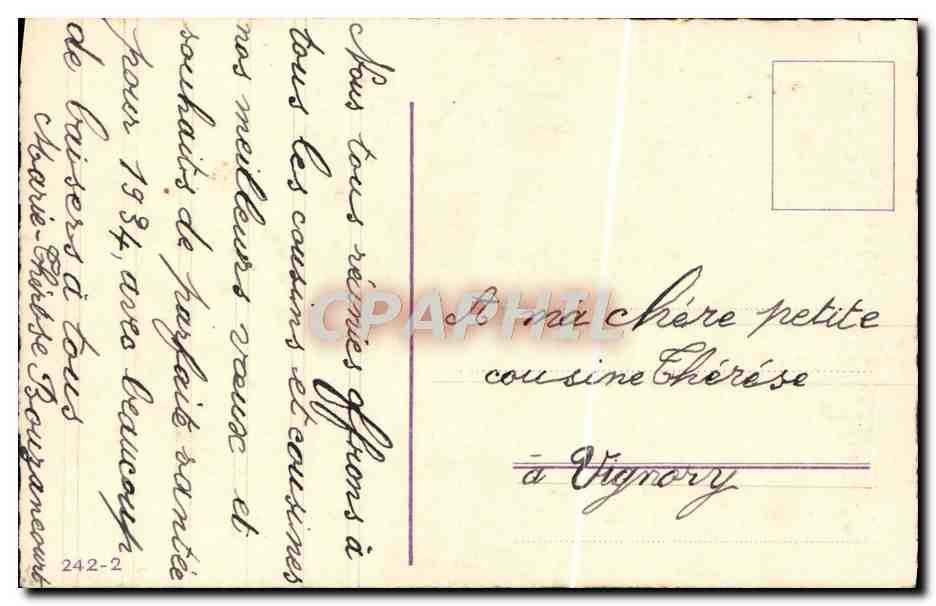 CPA Fantaisie Oiseaux Bonne annee — Verso