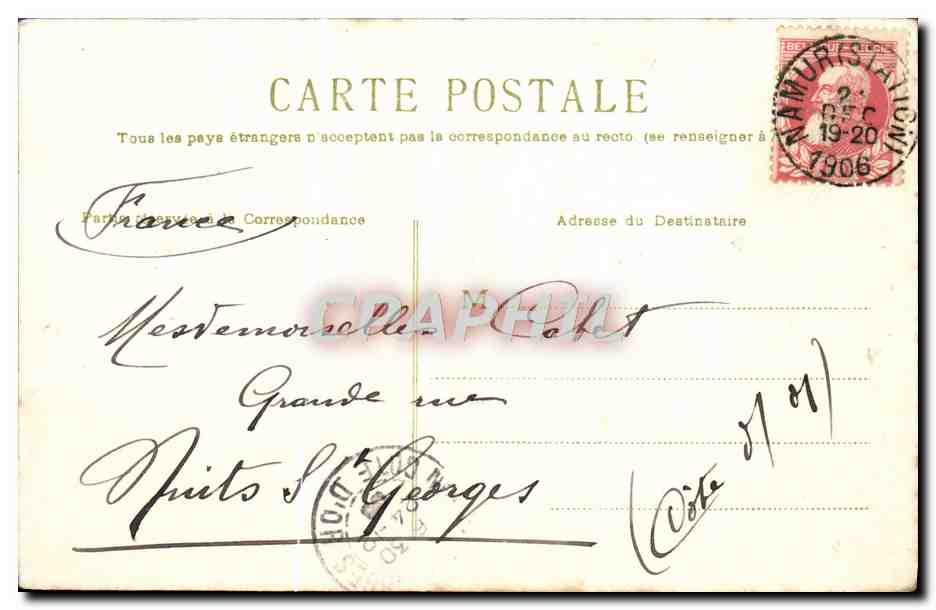 CPA Fantaisie Fleurs — Rückseite