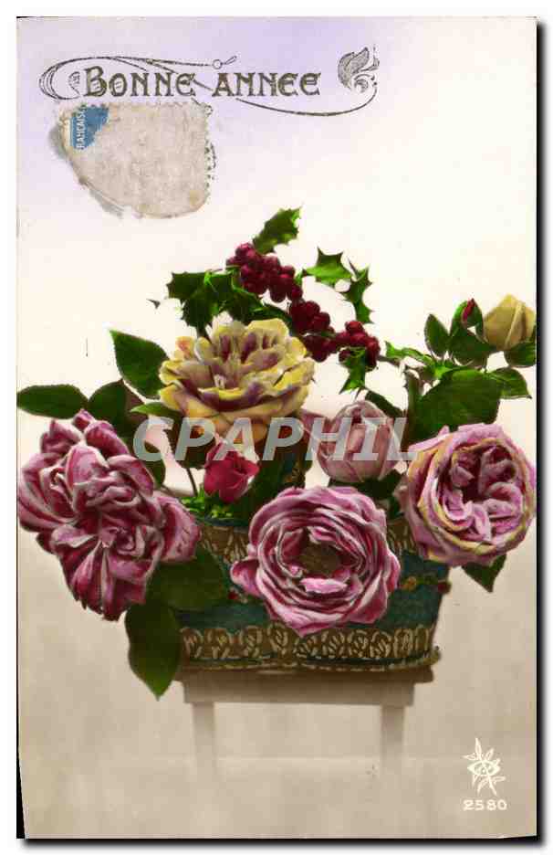 CPA Fantaisie Fleurs