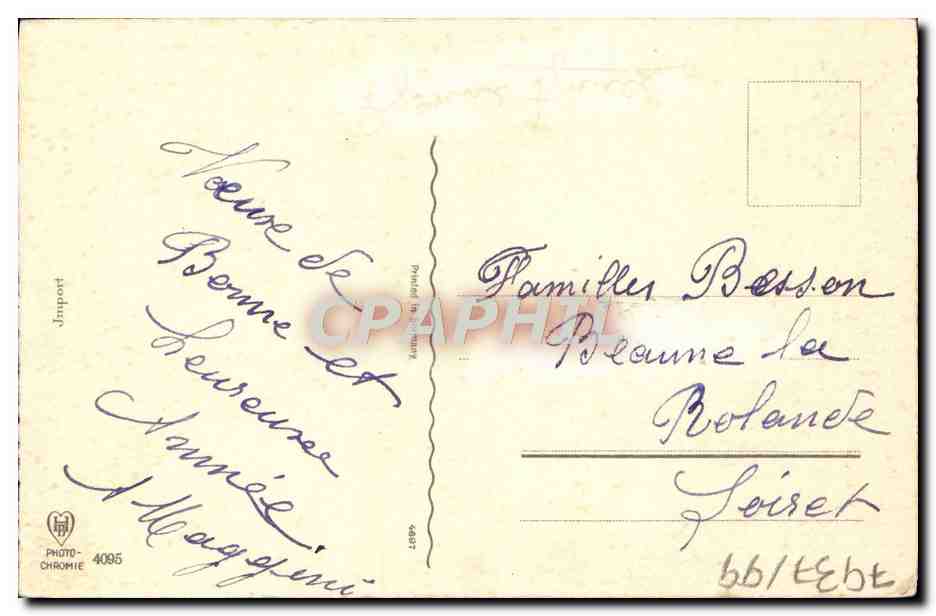 CPA Fantaisie Fleurs — Rückseite