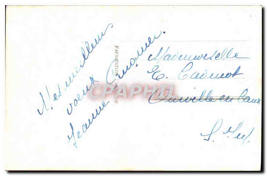 CPA Fantaisie Femme — Verso