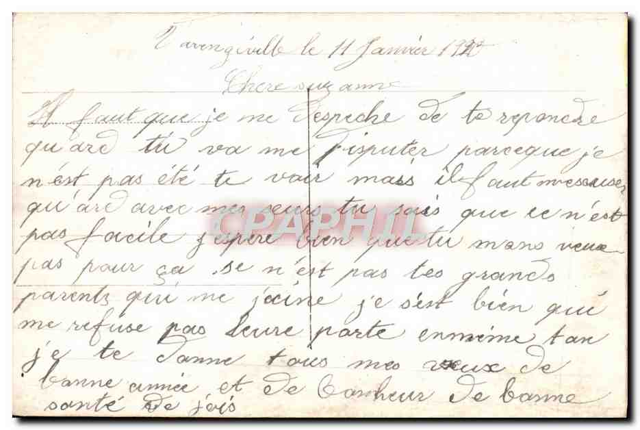 CPA Fantaisie Bonne annee — Rückseite