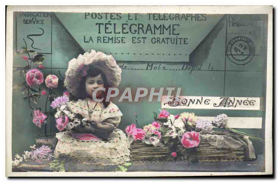 CPA Fantaisie Enfant Telegramme 