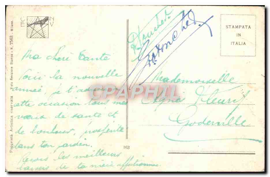 CPA Fantaisie Femme Chien  — Rückseite