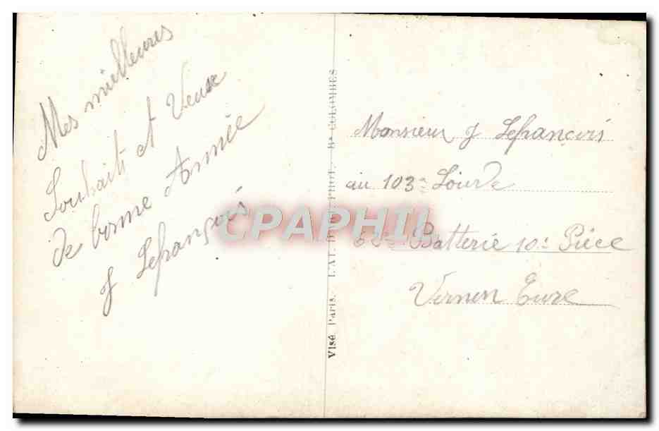CPA Fantaisie Femme Soldat Militaria  — Verso