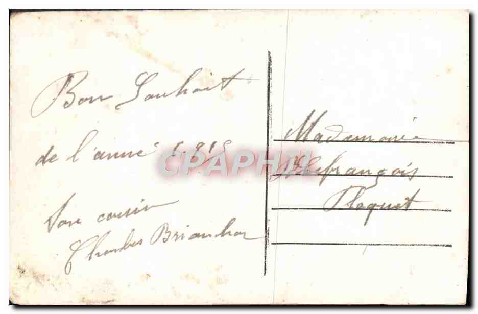CPA Fantaisie Soldats Poilu — Rückseite
