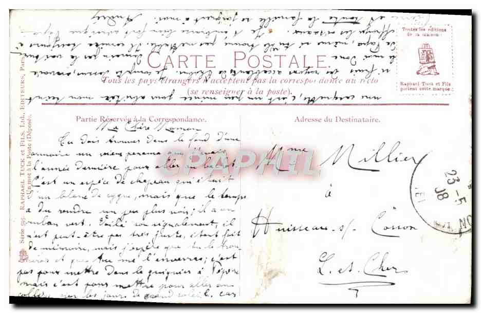 CPA Fantaisie Femme — Verso