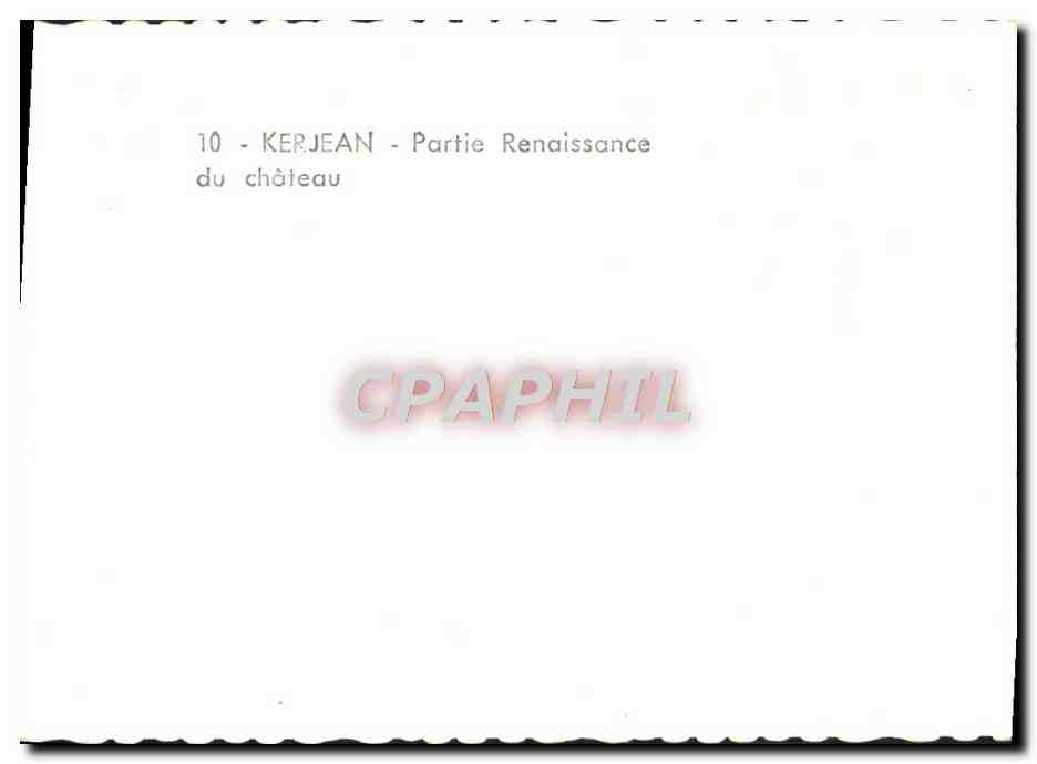 CPM Kerjean Partie Renaissance Du Chateau — Rückseite