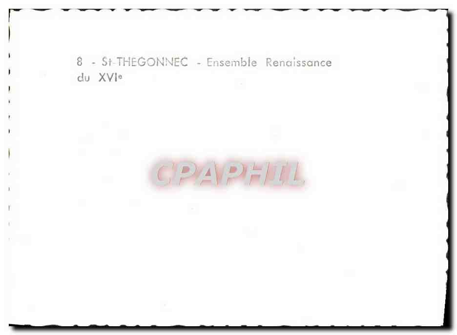 CPM St Thegonnec Ensemble Renaissance Du 16eme — Rückseite