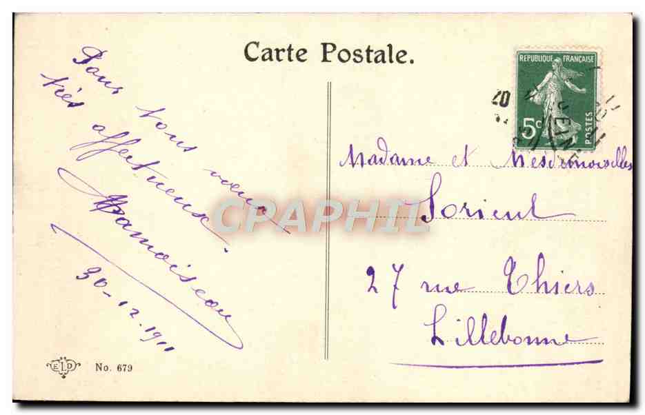 CPA Enfant GuiBonne Heureuse Annee — Verso