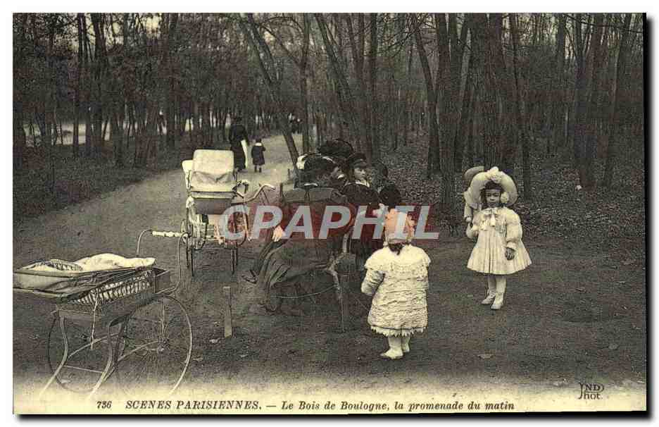 Le Bois de Boulogne, la promenade du matin — SCÈNES PARISIENNES n°736 — JND Phot.