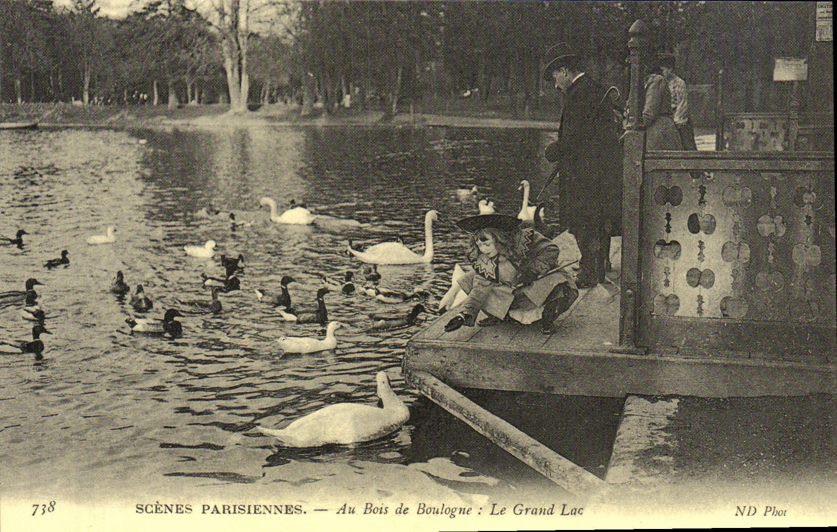 Au Bois de Boulogne : Le Grand Lac — SCÈNES PARISIENNES — ND Phot