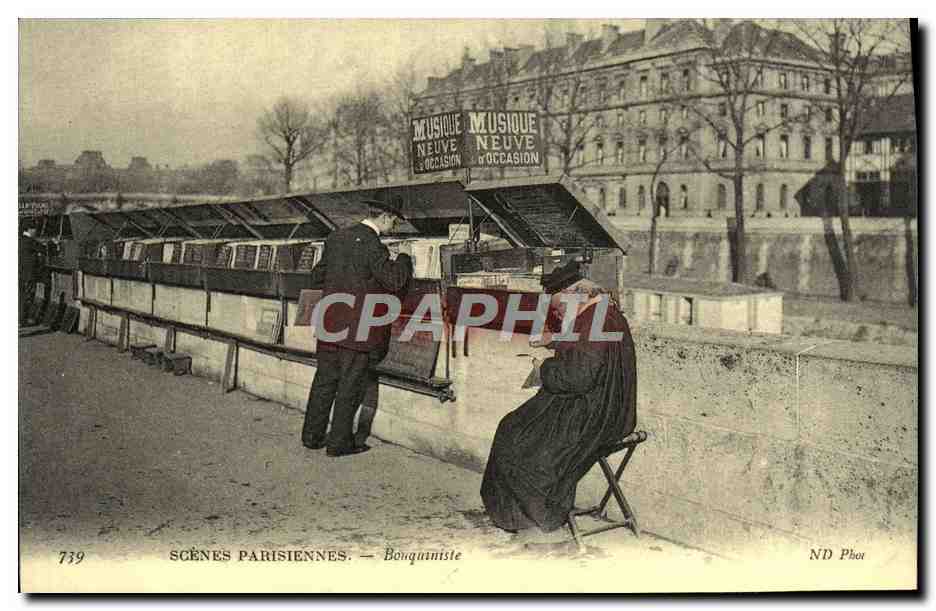 REPRO Scenes Parisiennes Bouquniste
