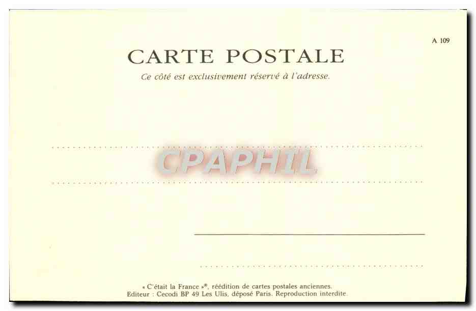 REPRO Scenes Parisiennes Bouqunistes — Rückseite