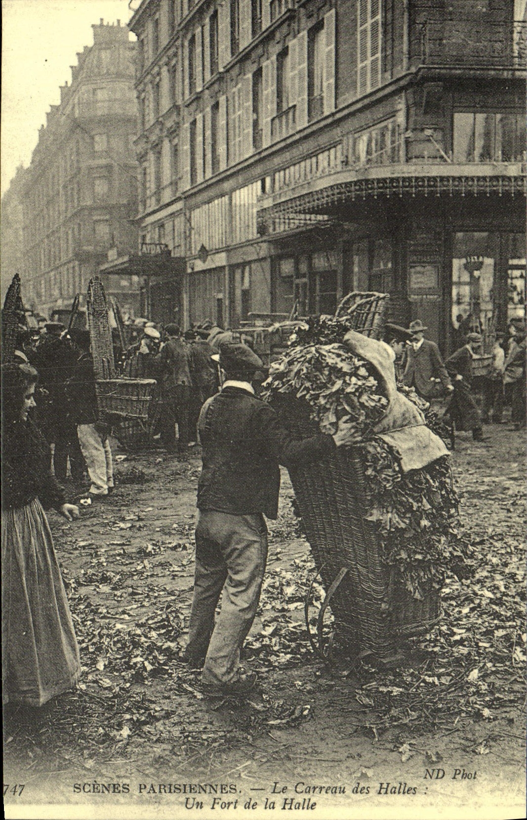 REPRO Scenes Parisiennes Le Carreau Des Halles Un Fort De La Halle
