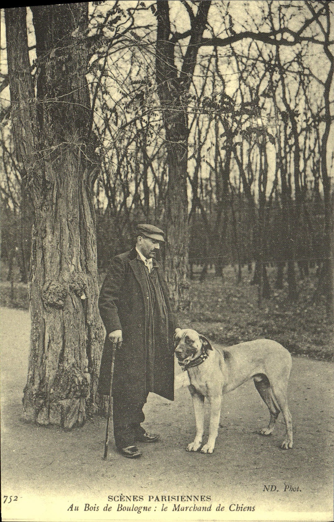 REPRO Scenes Parisiennes Au Bois De Boulogne Le Marchand De Chiens