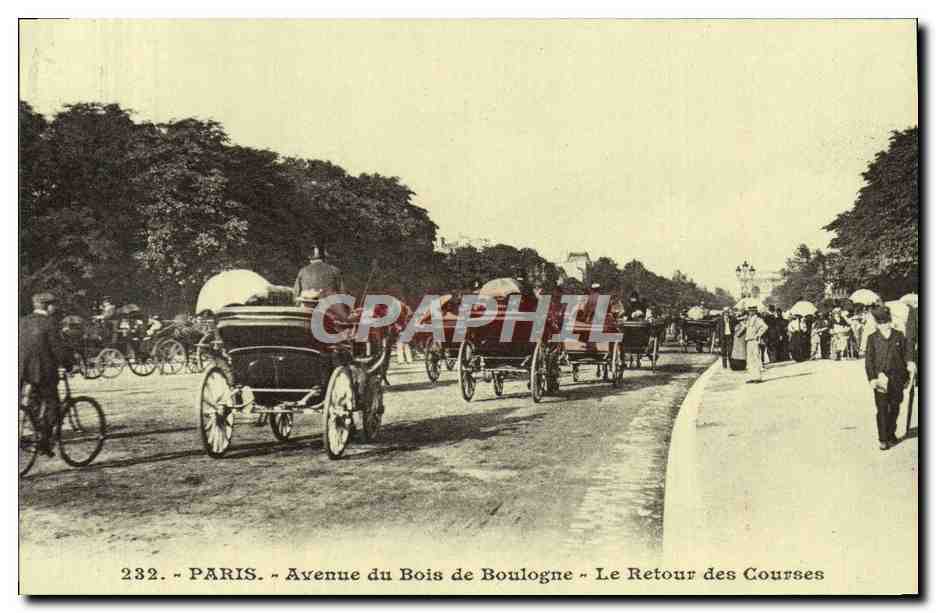 Paris - Avenue du Bois de Boulogne - Der Rückkehr der Rennen