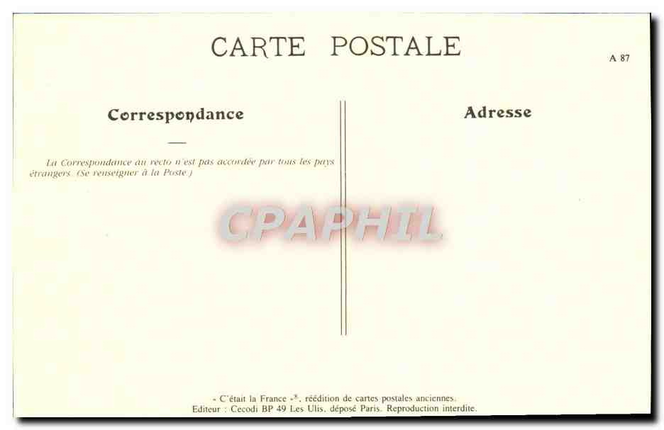 REPRO Scenes Parisiennes La Bourse Aux Timbres Champs Elysees — Rückseite