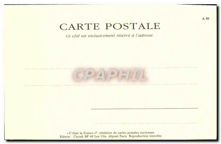 REPRO Scenes Parisiennes La Bourse Aux Timbres Champs Elysees — Rückseite