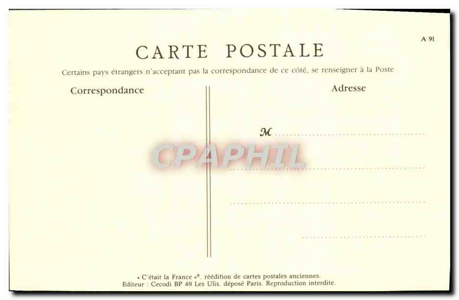 REPRO Scenes Parisiennes La Bourse Aux Timbres Champs Elysees — Rückseite
