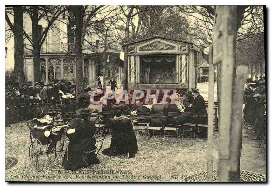 REPRO Scenes Parisiennes Aux Champs Elysees Une Representation Au Theatre Guignol