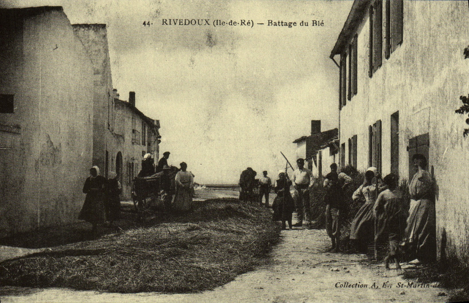 Rivedoux (Ile-de-Ré) — Battage du Blé — Collection A. É. St-Martin
