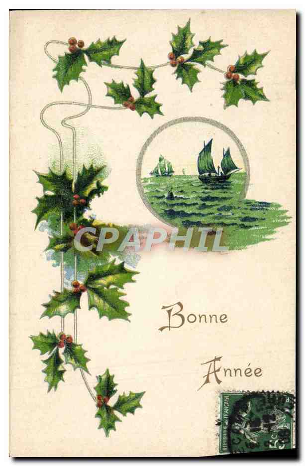 CPA Fantaisie Fleurs Bonne Annee