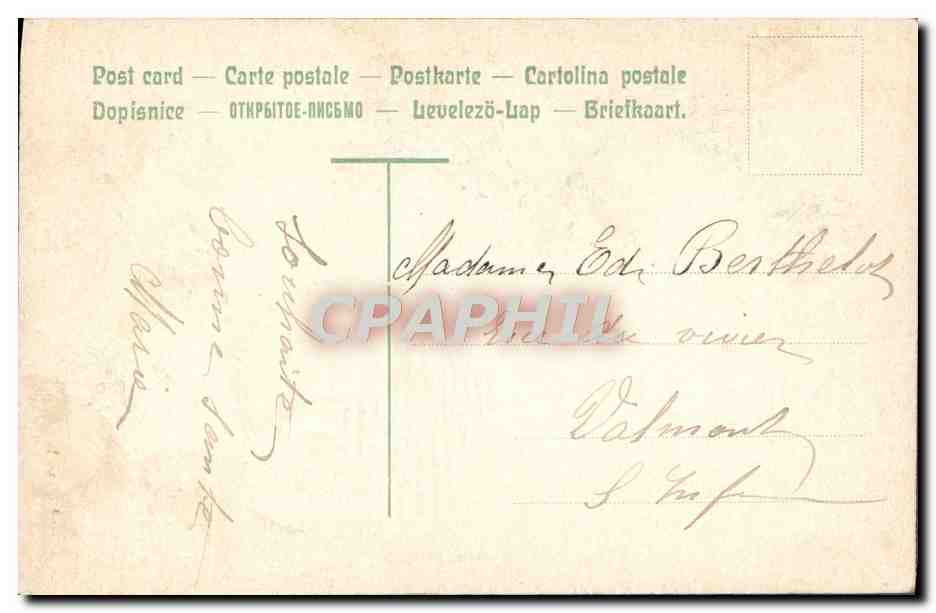CPA Fantaisie Fleurs Bonne Annee — Rückseite