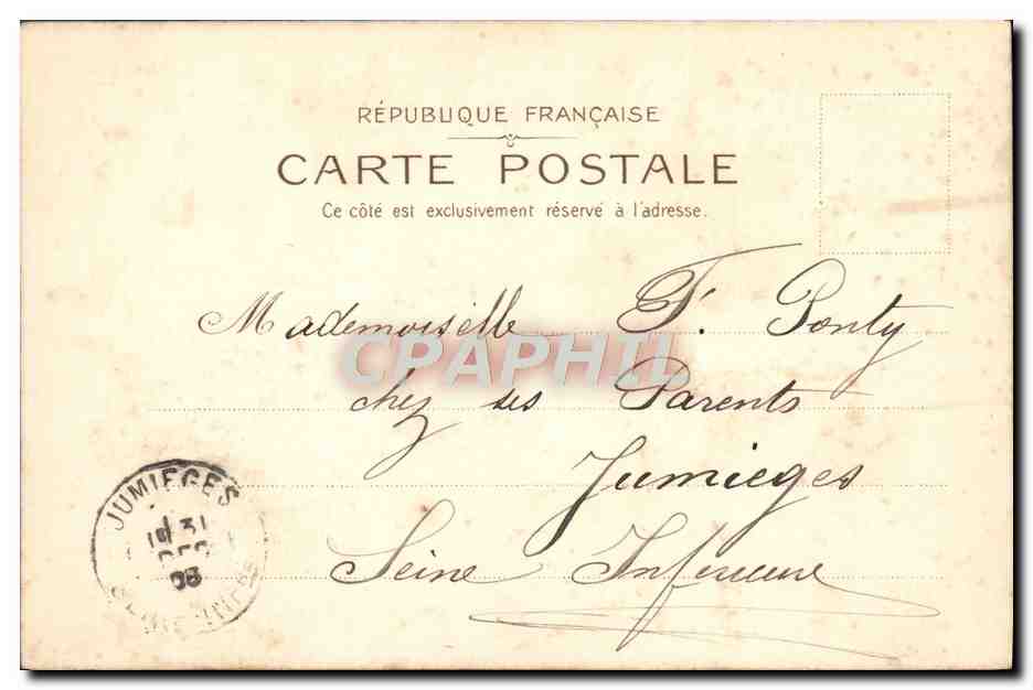 CPA Fantaisie Fleurs Meilleurs Voeux — Verso