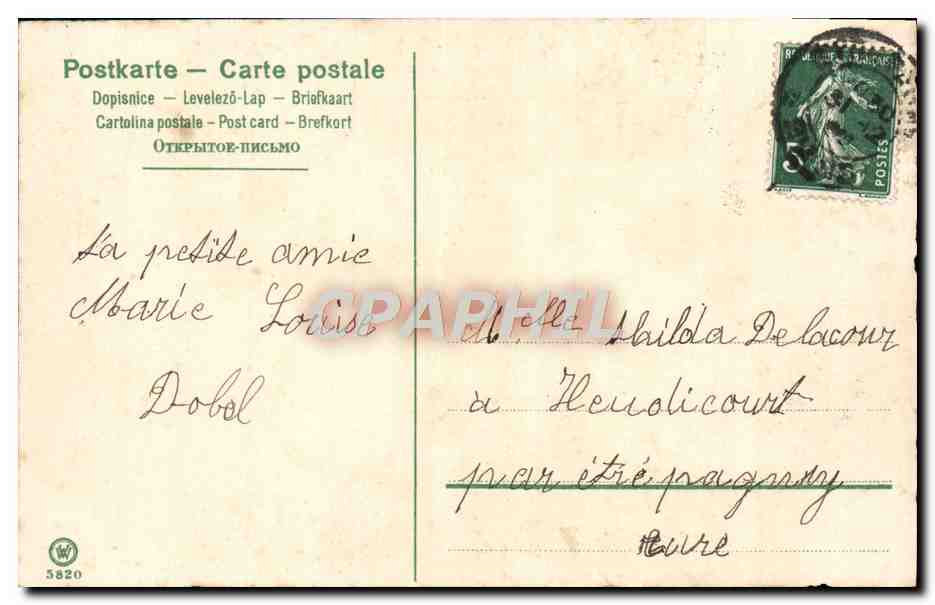 CPA Fantaisie Enfants Bonne Annee — Rückseite