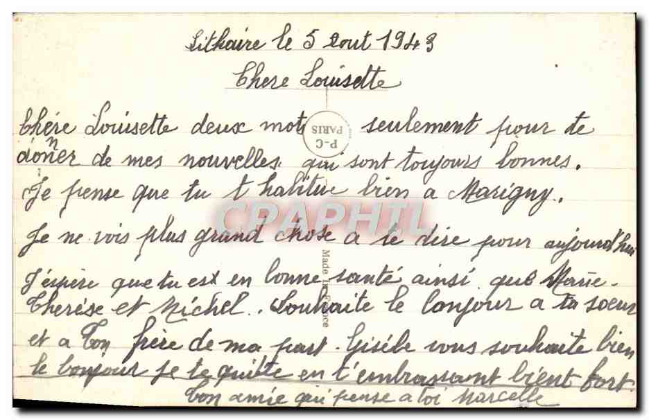 CPA Fantaisie Enfant — Rückseite