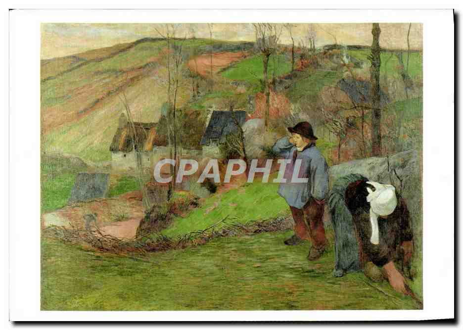 CPM Paul Gauguin Paysage breton 1888
