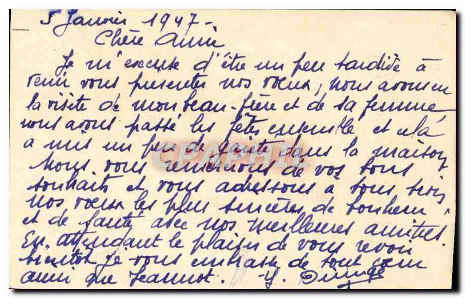 CPA Fantaisie Bonne annee — Verso