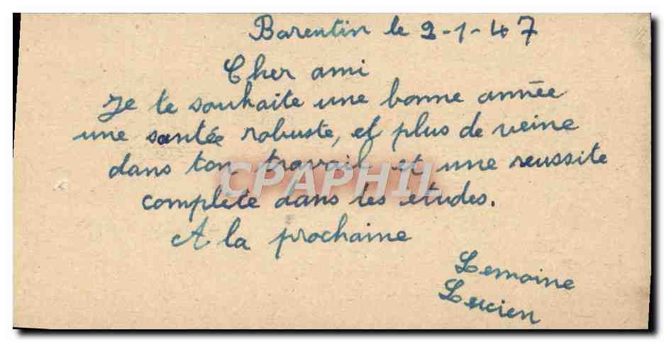 CPA Fantaisie Bonne annee — Rückseite