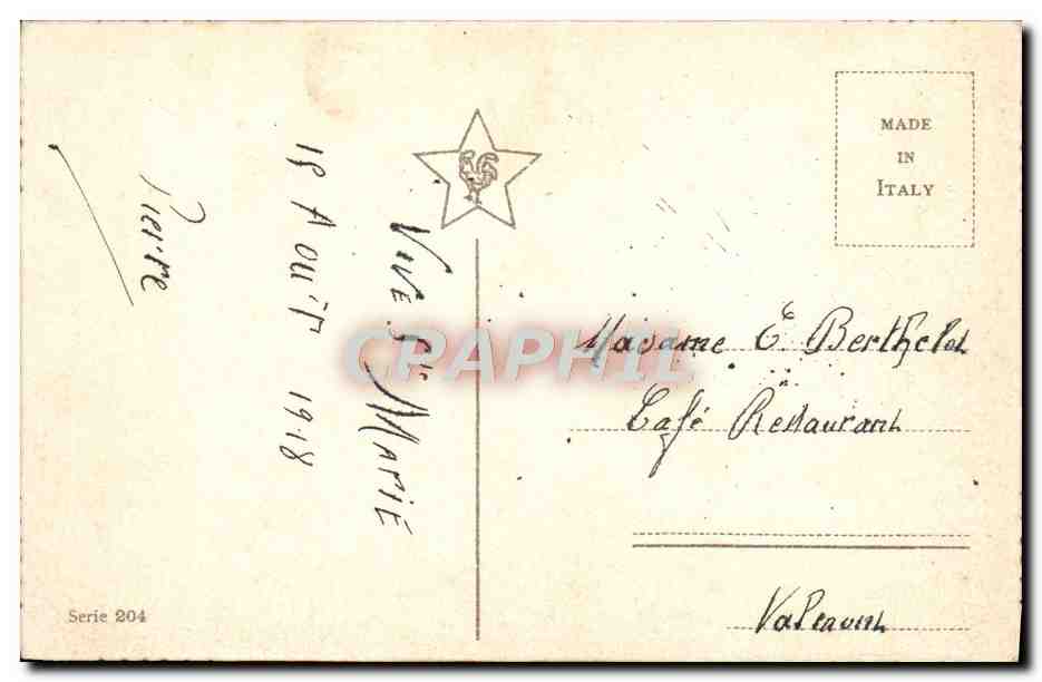 CPA Fantaisie Bonne fete — Rückseite