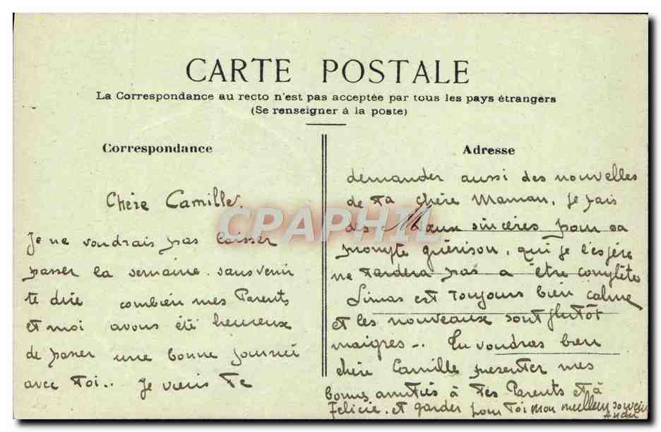 CPA Fantaisie Foret — Back