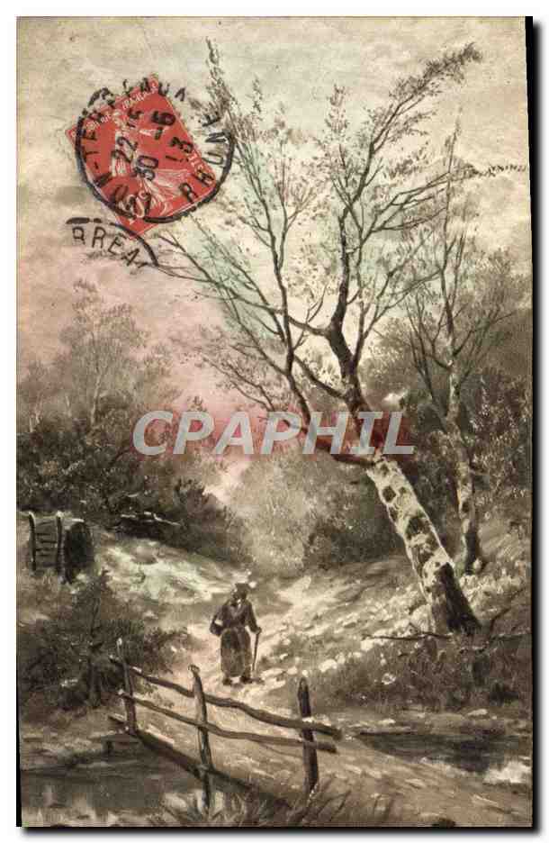 CPA Fantaisie Arbre
